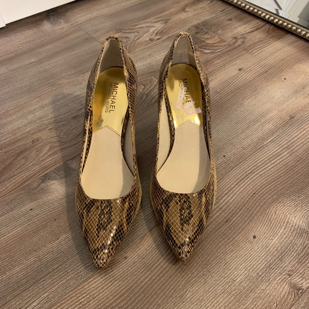 Michael Kors Snakeskin Python Heels - image 1